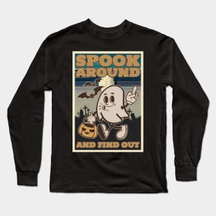 Spooky Around and Find Out Funny Halloween Vintage Long Sleeve T-Shirt